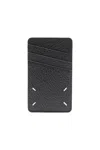 Maison Margiela Black Four Stitches Card Holder In Black