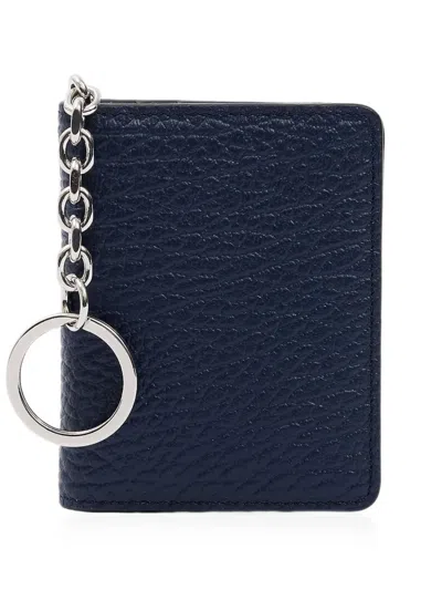 Maison Margiela Card Holder Clip 2 Keyring In Blue