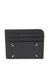 Maison Margiela Black Four Stitches Card Holder Men In Black
