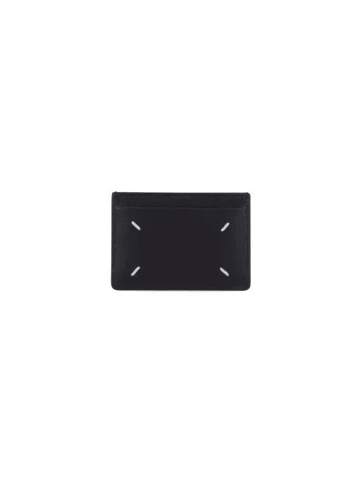 Maison Margiela Cardholder "four Stitches" In Black