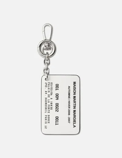 Maison Margiela Cardholder Keychain In White