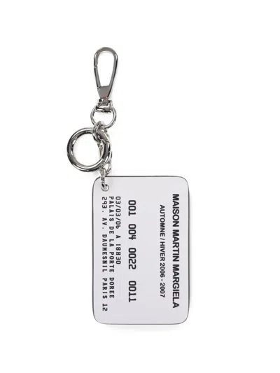 Maison Margiela Cardholder Keychain In Gray