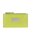 Maison Margiela Cardholder Lime Green Size - Cow Leather, Brass