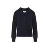 Maison Margiela Wool Blend Cardigan In Blue