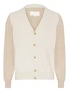 Maison Margiela Knit Cardigan V Neck Long Sleeves In Neutral