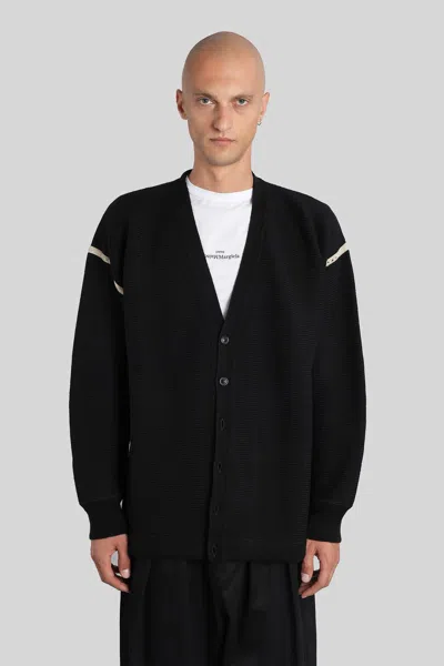 MAISON MARGIELA CARDIGAN IN BLACK WOOL