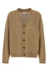 Maison Margiela Melange Cappuccino Wool Blend Cardigan