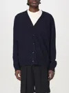 Maison Margiela Man Cardigan Midnight Blue Size L Virgin Wool In Black