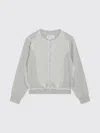 Maison Margiela Light Green Wool Cardigan In Gray