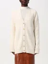Maison Margiela Off-white Oversized Piled Cardigan In Ivory