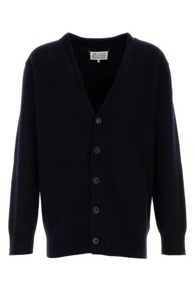 MAISON MARGIELA MAISON MARGIELA MIDNIGHT BLUE WOOL CARDIGAN