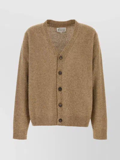 MAISON MARGIELA CARDIGAN V-NECKLINE WOOL BLEND