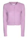 Maison Margiela Lilac Wool Blend Cardigan