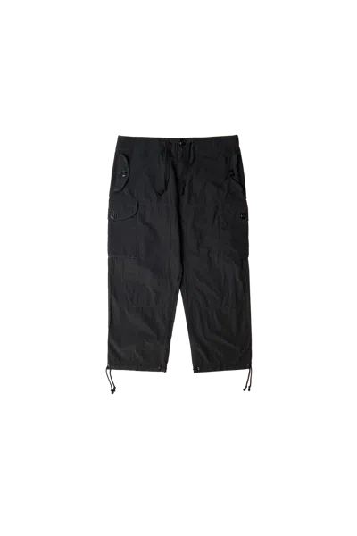 Maison Margiela Bootcut Cotton-blend Drawstring Cargo Trousers In Black