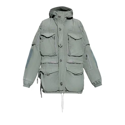 Pre-owned Maison Margiela Cargo Pocket Ripstop Coat 'green' | Men's Size 48
