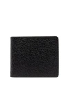 Maison Margiela Stitch Detail Grained Leather Wallet In Negro