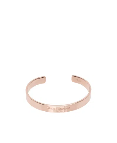 Maison Margiela Carved Bracelet In Yellow