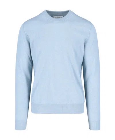 Maison Margiela Cashmere Crew-neck Jumper In Blue