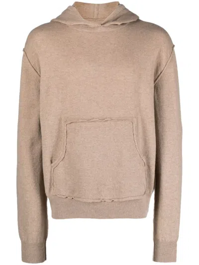 Maison Margiela Cashmere Hoodie In Beige