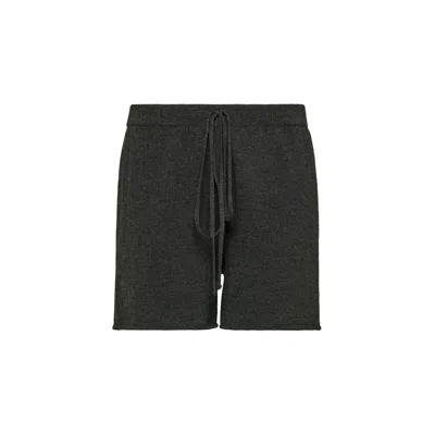 Maison Margiela Cashmere Knit Shorts Man Dark Grey In Black