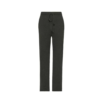 Maison Margiela Cashmere Knit Trousers Man Dark Grey In Black