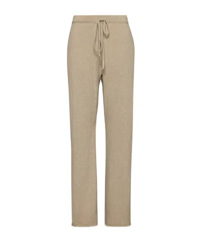 Maison Margiela Cashmere Knit Trousers In Walnut