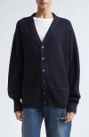 Maison Margiela Cashmere V-neck Cardigan In Blue