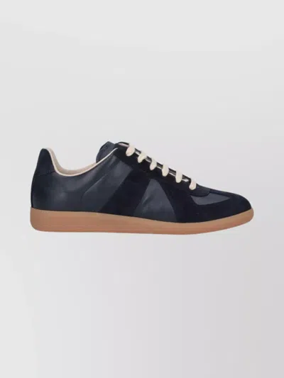 MAISON MARGIELA CASUAL LOW TOP SNEAKERS WITH SUEDE PANELS