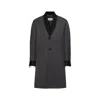 Maison Margiela Cavalry Twill Coat Man Charcoal In Gray