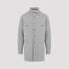 Maison Margiela Four-stitched Long-sleeved Shirt In Grey