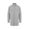 Maison Margiela Four-stitched Long-sleeved Shirt In Grey
