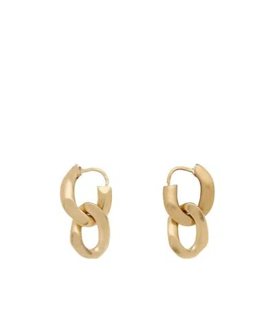 Maison Margiela Chain-link Earrings In Yellow