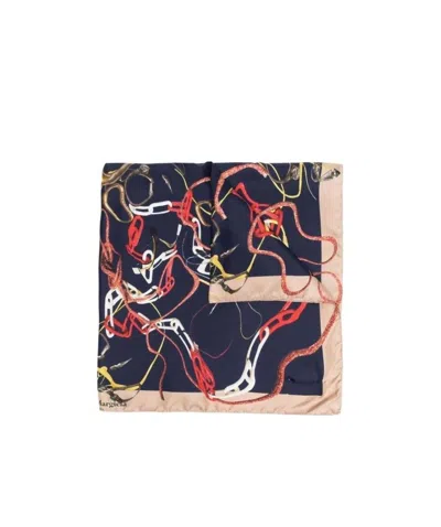 Maison Margiela Chain-link Print Scarf In Black