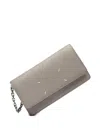 Maison Margiela Chain-strap Leather Wallet In Gray