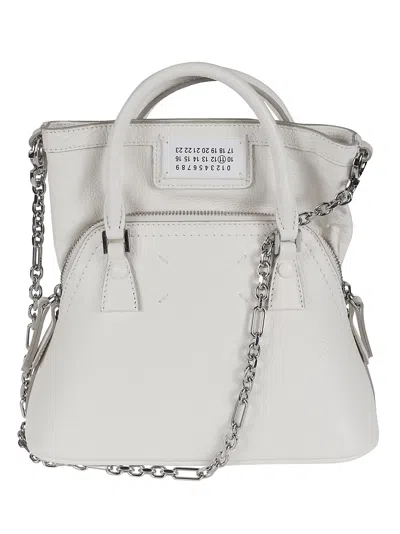 Maison Margiela Chain Strap Shoulder Bag In White