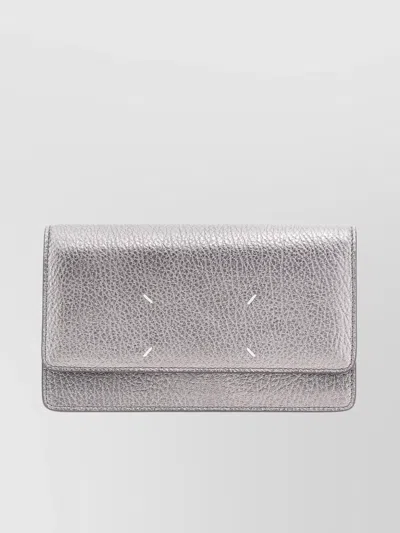 Maison Margiela Four Stitches Chain-strap Wallet In Silver