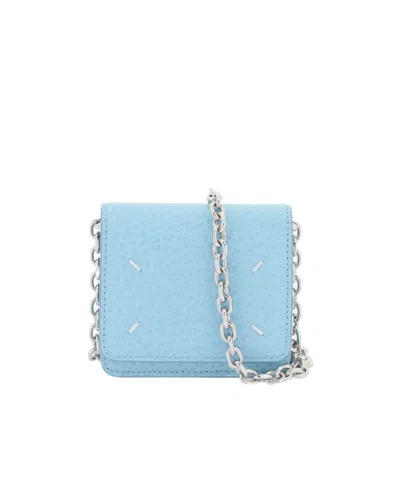 Maison Margiela Chain Wallet In Blue