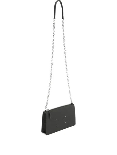 Maison Margiela Chain Wallet With Zipper In Black