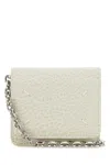 Maison Margiela Chalk Leather Card Holder In Neutral