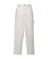 Maison Margiela Men's Cotton Denim Trousers In White