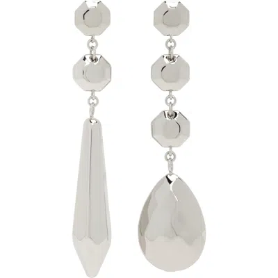 Maison Margiela Chandelier Pendant Earrings In 122 Polished Palladi