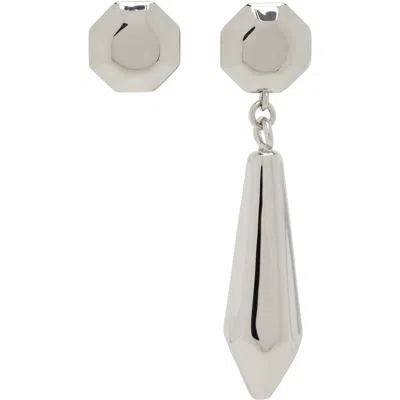 Maison Margiela Chandelier Stud Earrings In 122 Polished Palladi