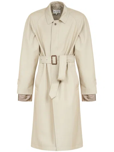 Maison Margiela Charcoal Cotton Blend Trench Coat
