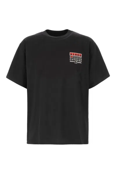 MAISON MARGIELA CHARCOAL COTTON T-SHIRT