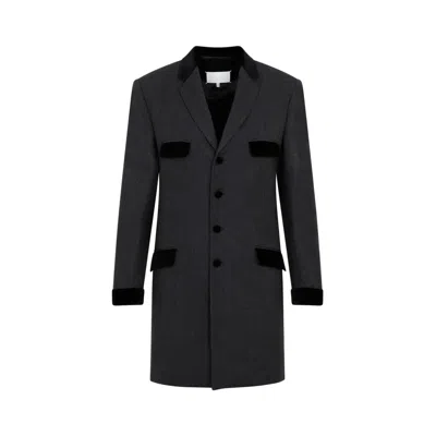 Maison Margiela Charcoal Gray Wool Long Jacket