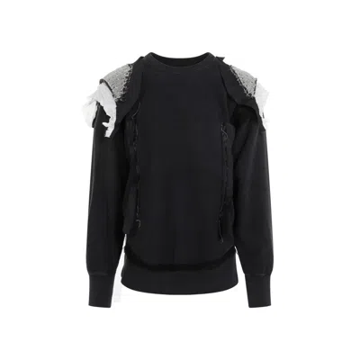 Maison Margiela Charcoal Grey Cotton Sweatshirt In Dark Grey