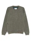 Maison Margiela Check-pattern Distressed Sweater In Green