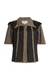 Maison Margiela Checked Knit Shirt In Multi
