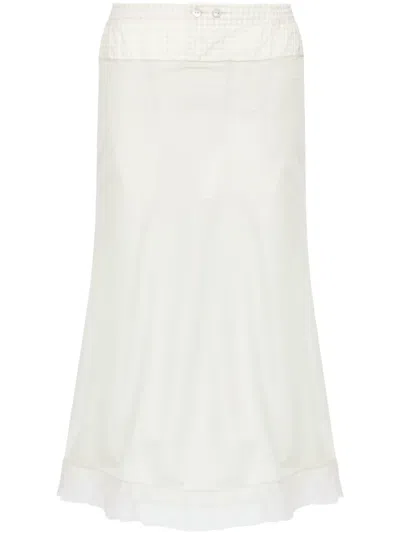 Maison Margiela Karierter Midirock In Nude