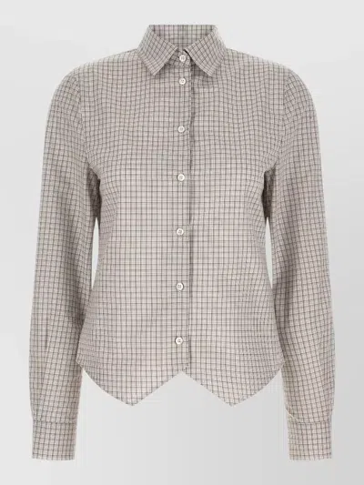Maison Margiela Checked Tailored Shirt Collared Long Sleeves In Multi